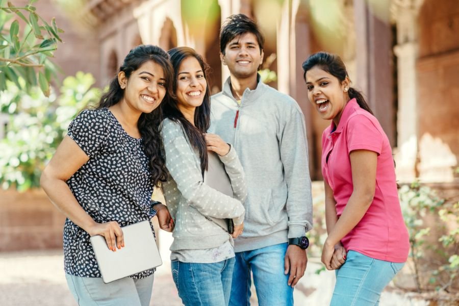 smiling faces indian students